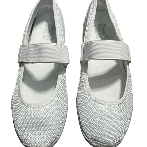 Tony Little Cheeks Barefoot White Mary Jane Slip On Shoes Size 10 - Picture 1 of 8